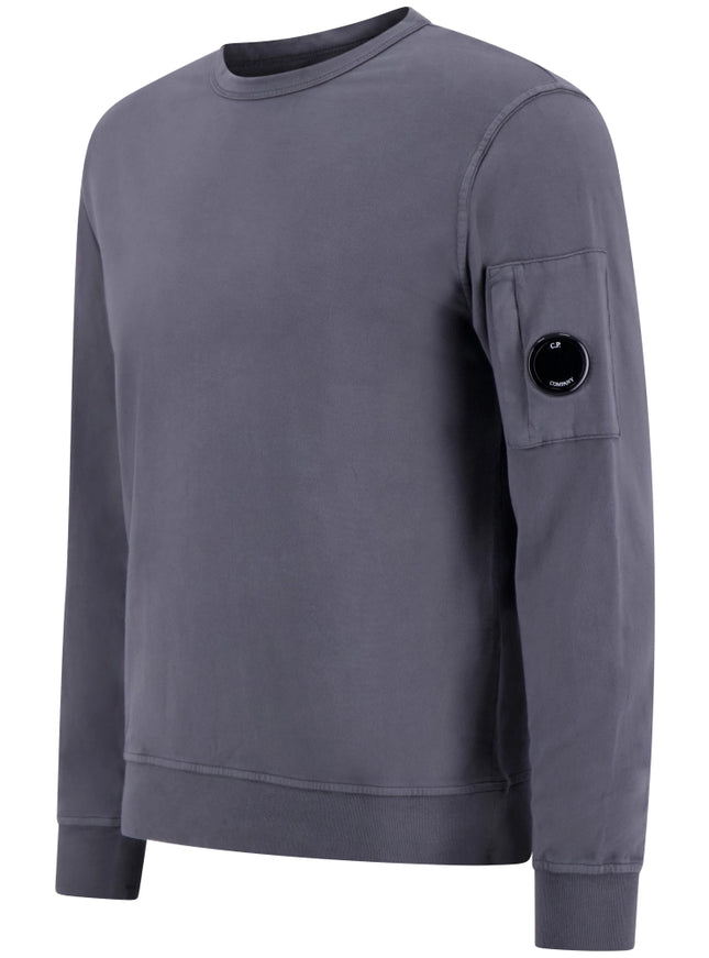 CP Company CP Company Sweater Felpa Light Fleece 18CMSS019A SS25 Smoked Pearl