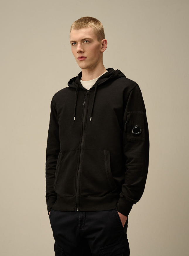 CP Company CP Company Vest Hooded Felpa Light Fleece 18CMSS057A SS25 Black