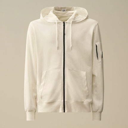 CP Company CP Company Vest Hooded Felpa Light Fleece 18CMSS057A SS25 Gauze White