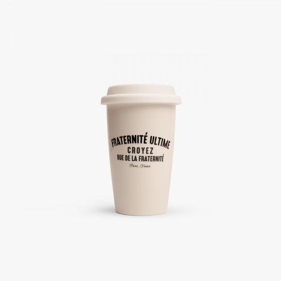 Croyez Croyez Ceramic Coffee Cup Fraternite SS25 White/Black