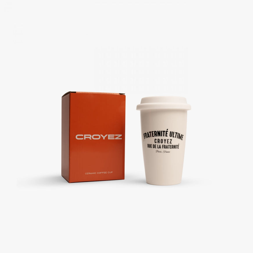 Croyez Croyez Ceramic Coffee Cup Fraternite SS25 White/Black