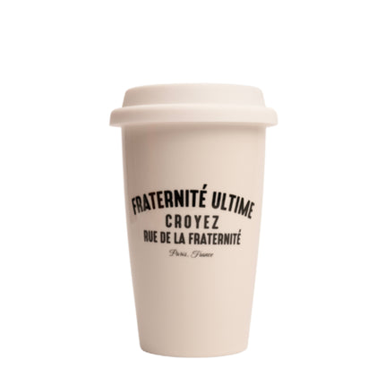Croyez Croyez Ceramic Coffee Cup Fraternite SS25 White/Black