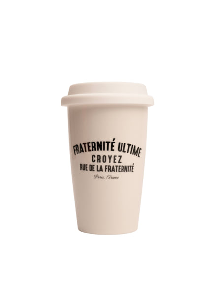 Croyez Croyez Ceramic Coffee Cup Fraternite SS25 White/Black