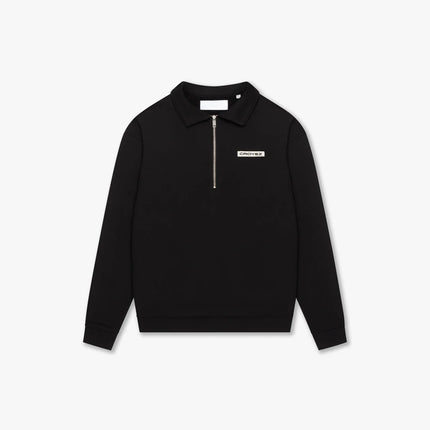 Croyez Croyez Half Zip Sweater Etiquette FW25 Black