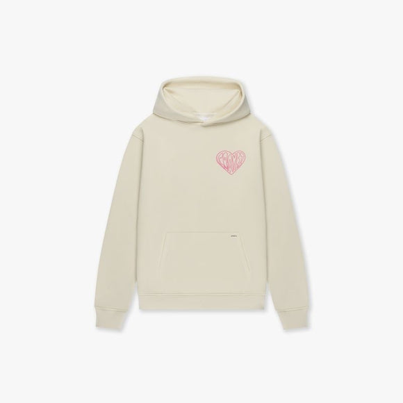 Croyez Croyez Hoodie Stitched Heart FW25 Off-White
