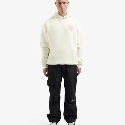 Croyez Croyez Hoodie Stitched Heart FW25 Off-White