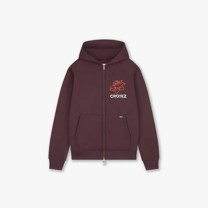 Croyez Croyez Hoodie Zip Gardener FW26 Raisin Red