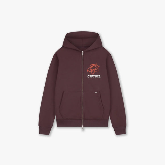 Croyez Croyez Hoodie Zip Gardener FW26 Raisin Red
