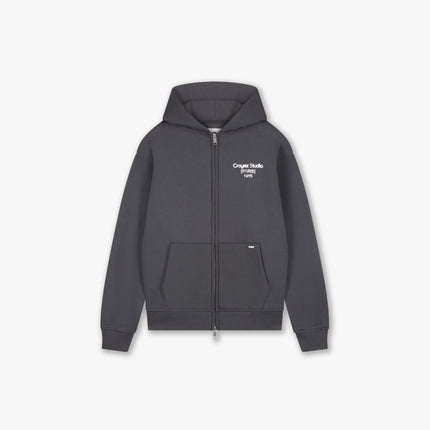 Croyez Croyez Hoodie Zip Studio Damaged FW26 Antra