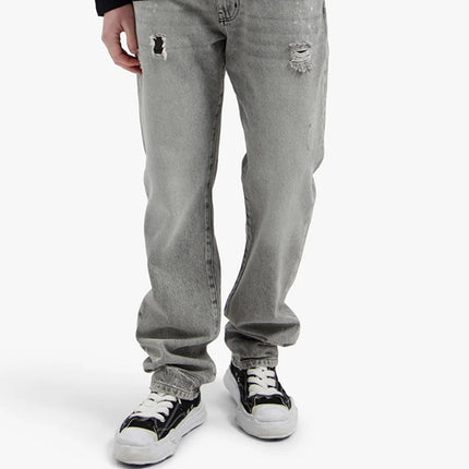 Croyez Croyez Jeans Straight Washed Denim SS26 Light Grey