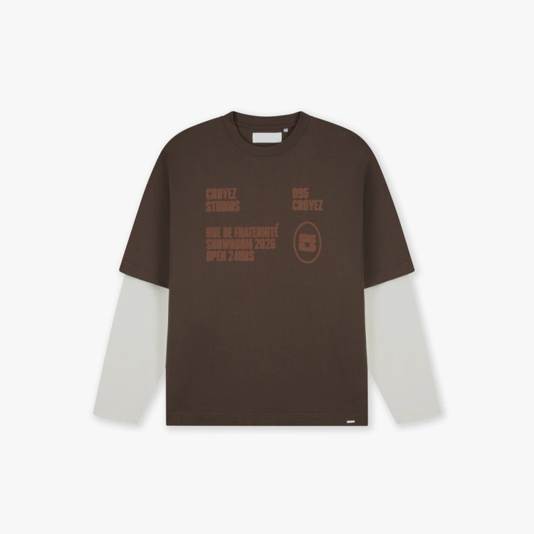 Croyez Croyez Longsleeve Double Sleeve FW26 Brown