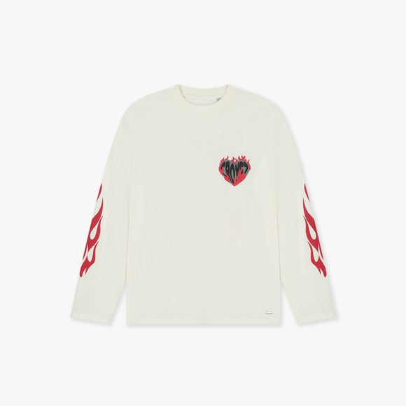 Croyez Croyez Longsleeve Heart On Fire PS26 Off-White