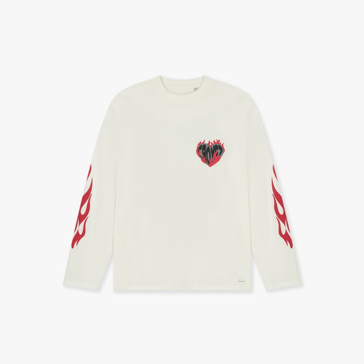 Croyez Croyez Longsleeve Heart On Fire PS26 Off-White