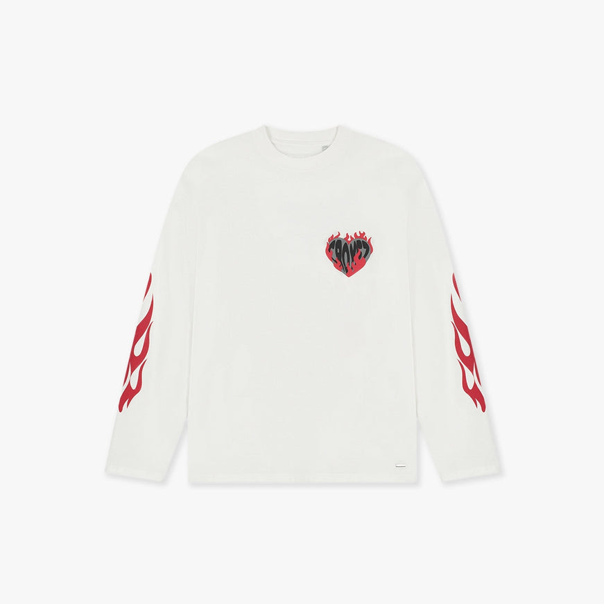 Croyez Croyez Longsleeve Heart On Fire PS26 Off-White