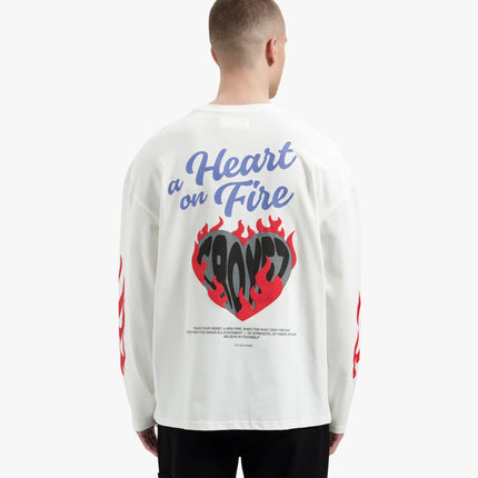 Croyez Croyez Longsleeve Heart On Fire PS26 Off-White
