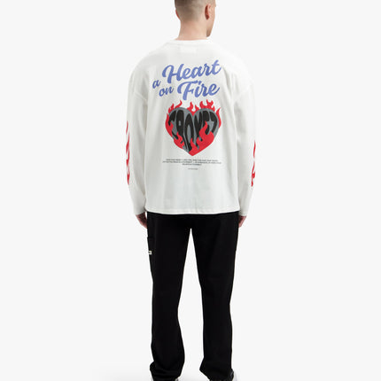 Croyez Croyez Longsleeve Heart On Fire PS26 Off-White
