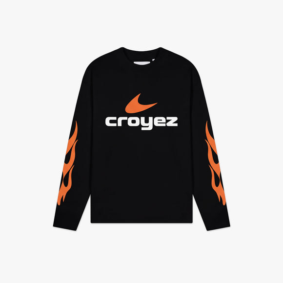 Croyez Croyez Longsleeve Service Dept SS26 Black/Orange