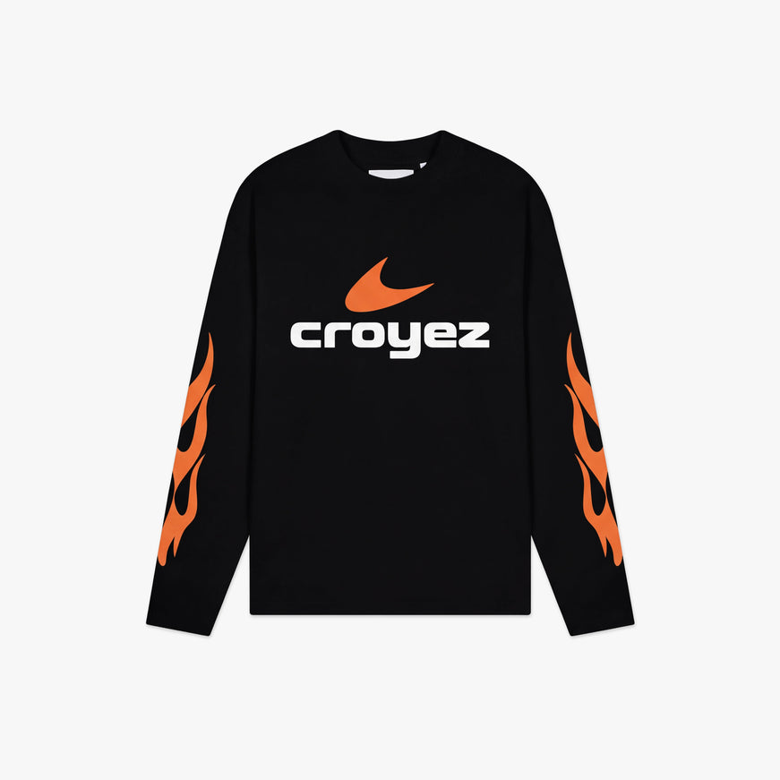 Croyez Croyez Longsleeve Service Dept SS26 Black/Orange