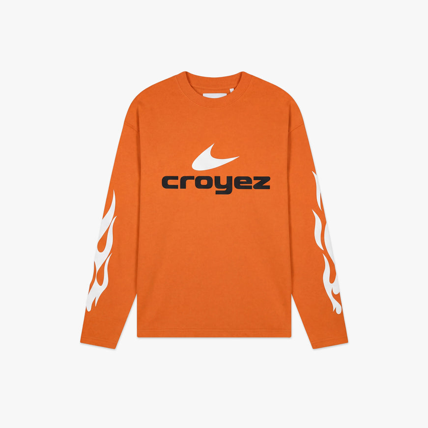 Croyez Croyez Longsleeve Service Dept SS26 Orange