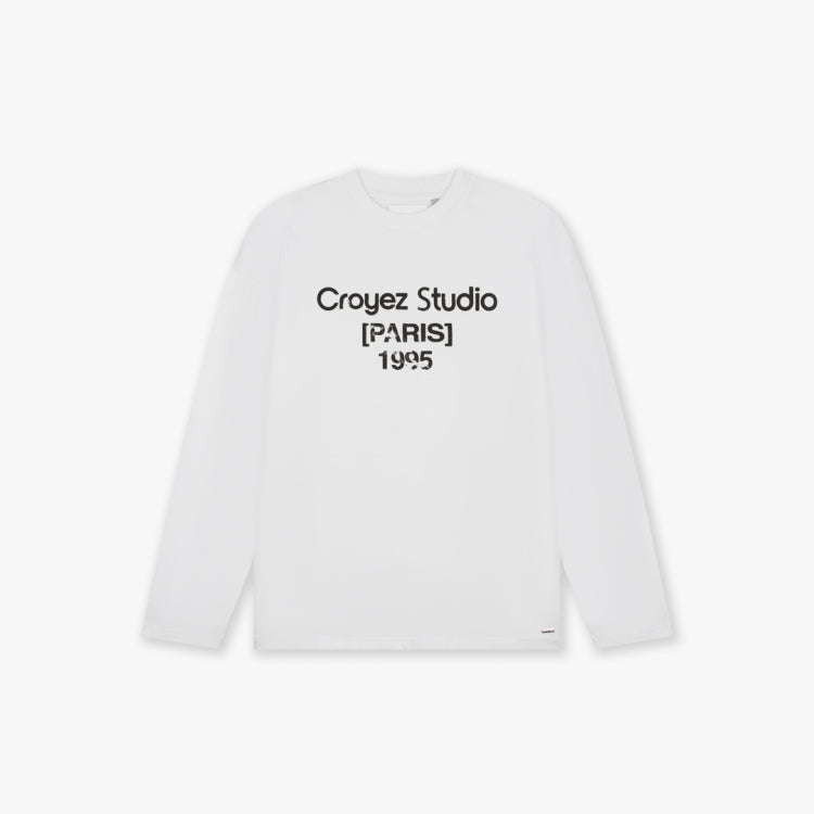 Croyez Croyez Longsleeve Studio Damaged FW26 White