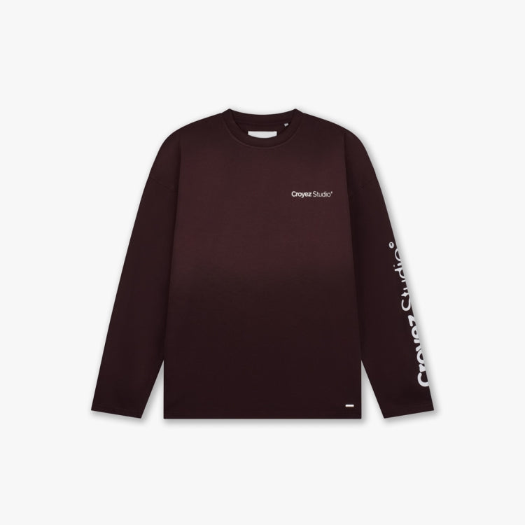 Croyez Croyez Longsleeve Studio Faded FW26 Raisin Red