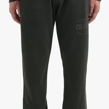 Croyez Croyez Sweatpants Straight Leg Stamp FW25 Dark Green
