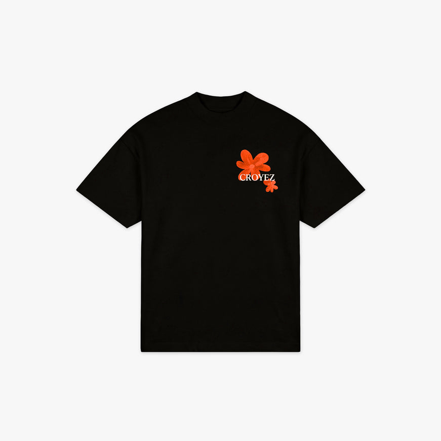 Croyez Croyez T-Shirt Botanique SS26 Black/Orange