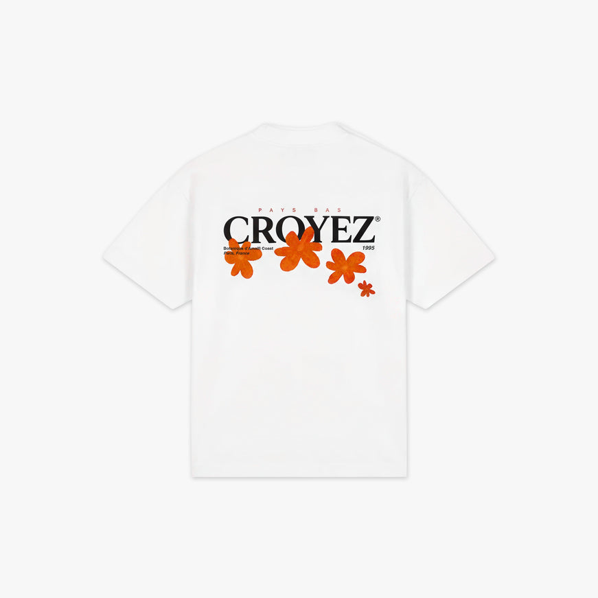 Croyez Croyez T-Shirt Botanique SS26 White/Orange