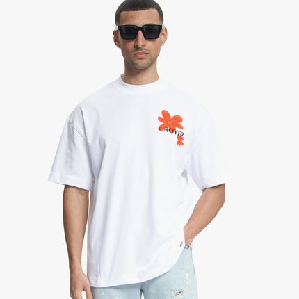 Croyez Croyez T-Shirt Botanique SS26 White/Orange