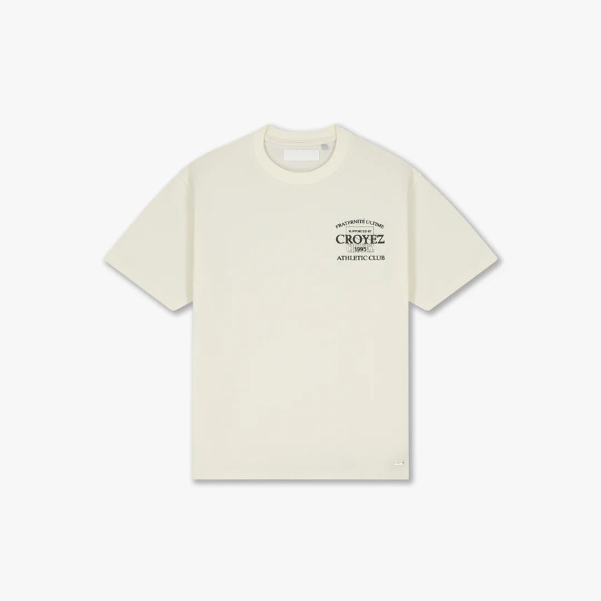 Croyez Croyez T-Shirt Overlay Fraternite SS26 Off-White