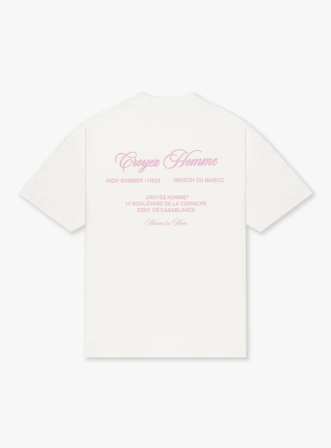 Croyez Croyez T-Shirt Showroom FW25 Off White/Pink