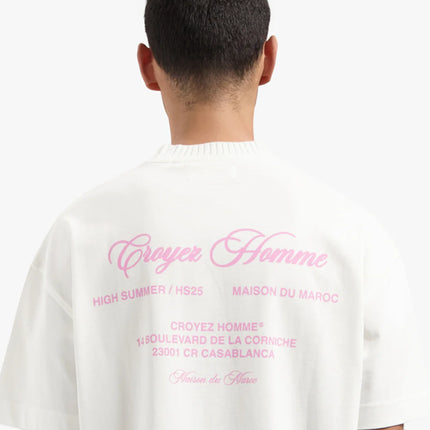 Croyez Croyez T-Shirt Showroom FW25 Off White/Pink