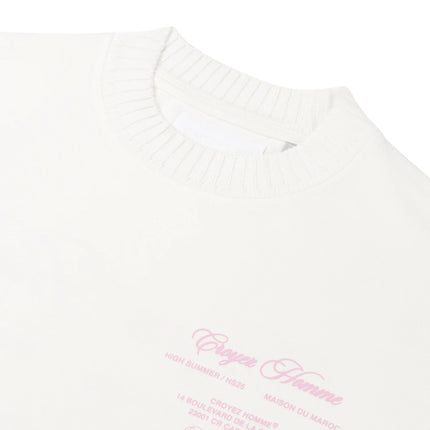 Croyez Croyez T-Shirt Showroom FW25 Off White/Pink