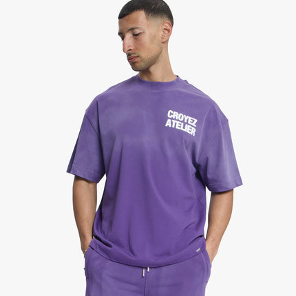 Croyez Croyez T-Shirt Sprayed Atelier SS26 Dark Purple
