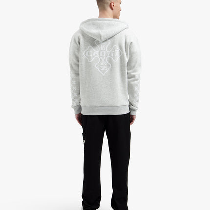 Croyez Croyez Zip Hoodie Cross SS26 Grey Melange