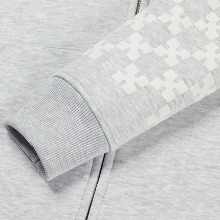 Croyez Croyez Zip Hoodie Cross SS26 Grey Melange