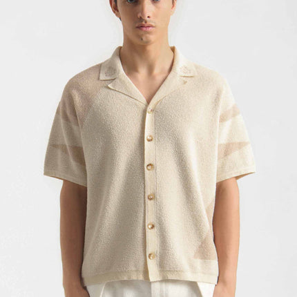 Don't Waste Culture Don't Waste Culture Knitted Shirt Helviane SS26 Beige