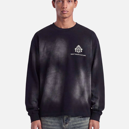 Don't Waste Culture Don't Waste Culture Longsleeve Fade FW26 Black