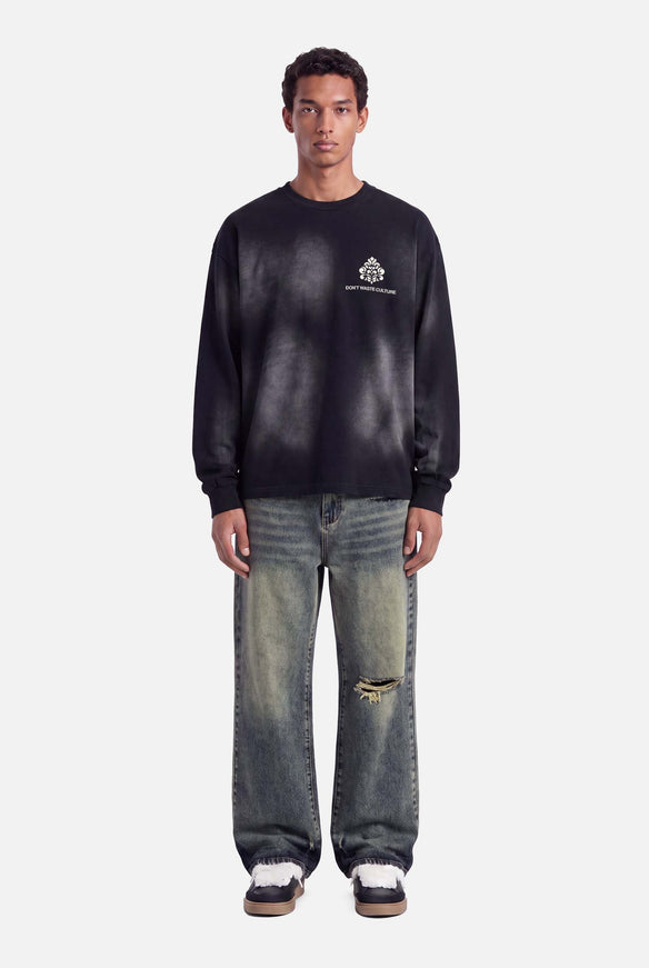 Don't Waste Culture Don't Waste Culture Longsleeve Fade FW26 Black