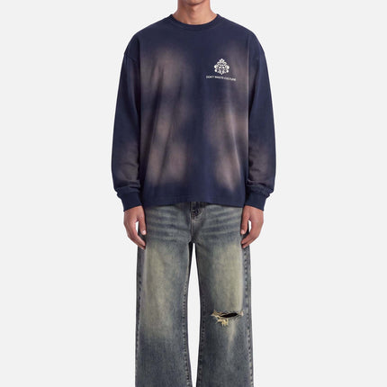 Don't Waste Culture Don't Waste Culture Longsleeve Fade FW26 Navy Blue