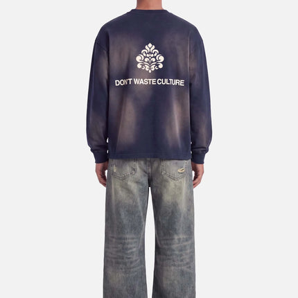 Don't Waste Culture Don't Waste Culture Longsleeve Fade FW26 Navy Blue