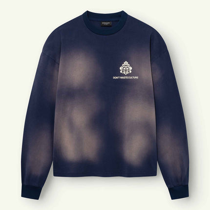 Don't Waste Culture Don't Waste Culture Longsleeve Fade FW26 Navy Blue