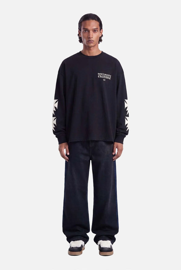 Don't Waste Culture Don't Waste Culture Longsleeve Fina FW26 Black