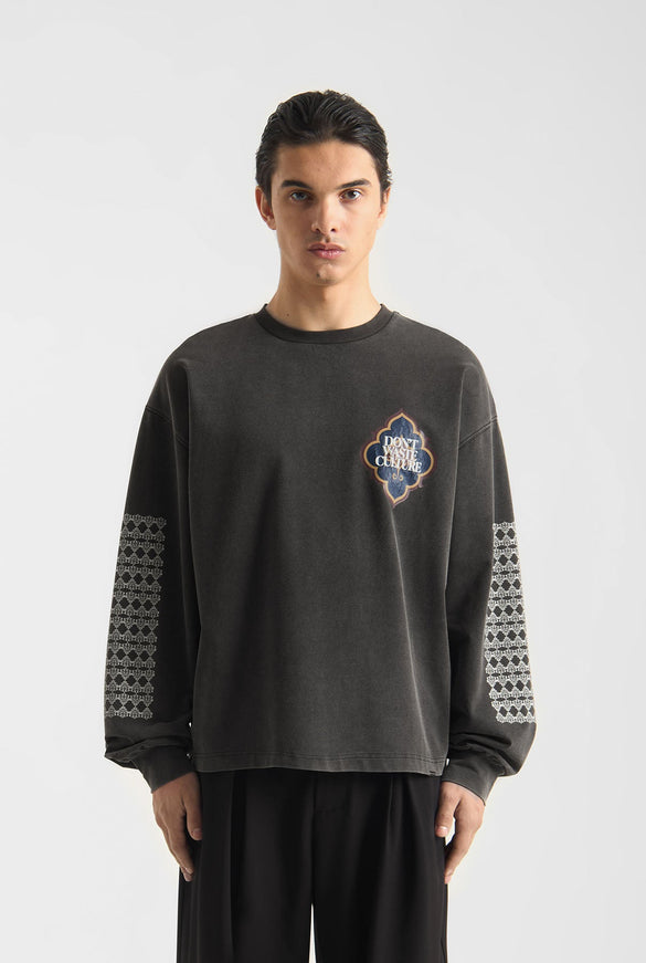 Don't Waste Culture Don't Waste Culture Longsleeve Himariyu SS26 Washed Black