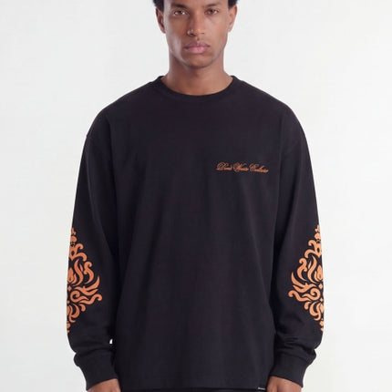 Don't Waste Culture Don't Waste Culture Longsleeve Roye SS26 Black/Orange