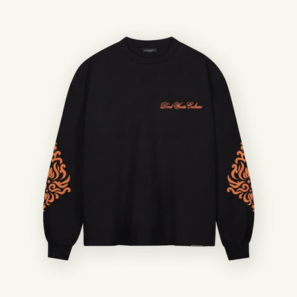 Don't Waste Culture Don't Waste Culture Longsleeve Roye SS26 Black/Orange