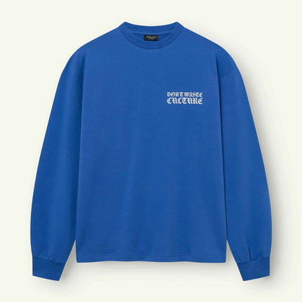 Don't Waste Culture Don't Waste Culture Longsleeve Sunoa FW26 Klein Blue