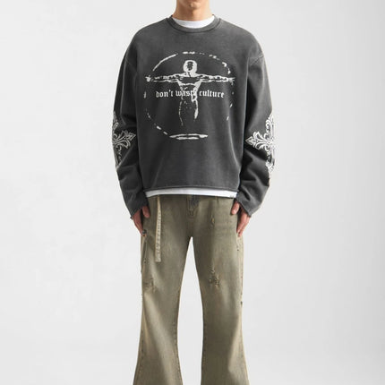 Don't Waste Culture Don't Waste Culture Longsleeve Xavira SS26 Washed Black