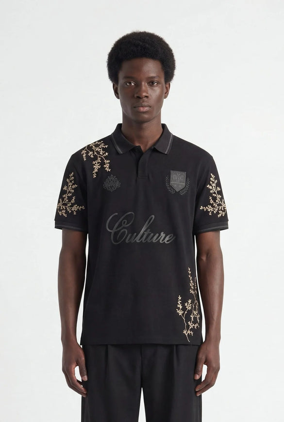 Don't Waste Culture Don't Waste Culture Polo Jersey Momohana SS26 Black