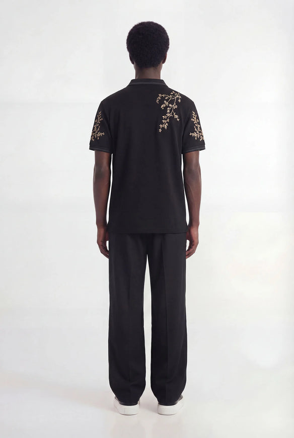 Don't Waste Culture Don't Waste Culture Polo Jersey Momohana SS26 Black